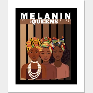 Melanin Queens Afro Black Pride Posters and Art